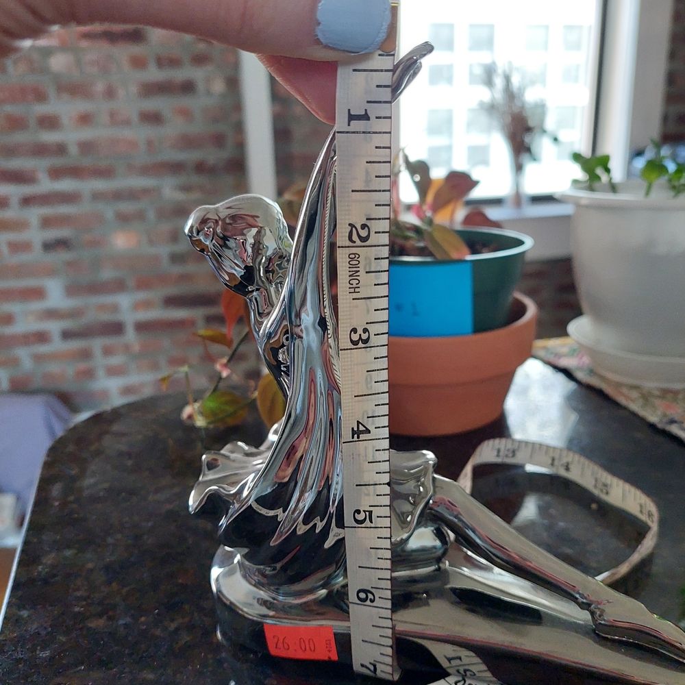 Elegant Silver Ballerina Sculpture - Picture 8 of 12